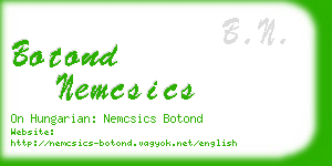 botond nemcsics business card